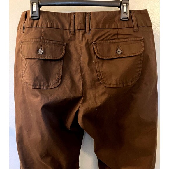 Gap Pants Womens 12  Brown Mid Rise  Ankle Cotton Stretch Casual NWT - Picture 7 of 7